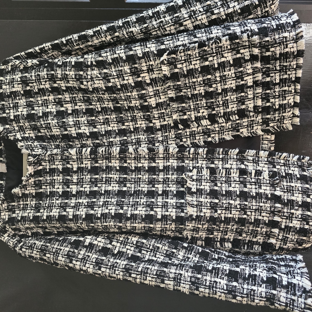 Women's Black and White Tweed Jacket